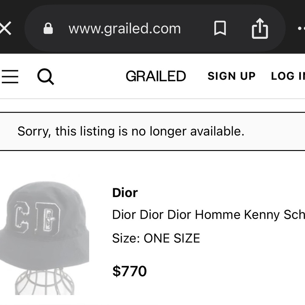 NEVER WORN DIOR x KENNY SCHARF MENS CD LOGO EMBROIDERED BUCKET HAT COTTON LG - Picture 14 of 14